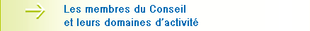 Les membres du Conseil et leurs domaines d'activit&eacute;