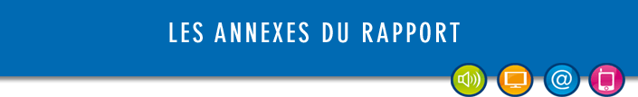 Les annexes du rapport