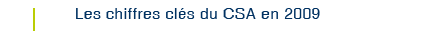 Les chiffres cl&eacute;s du CSA en 2009